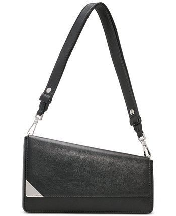 Базальтовая асимметричная трансформируемая сумка на плечо с тремя отделениями Calvin Klein