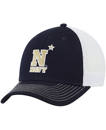 Men's The Navy Navy Midshipmen Benchmark Trucker Adjustable Snapback Hat Game