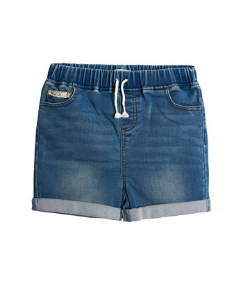 Трикотажные джинсовые шорты с отворотами для девочек для малышей, созданные для Macy's Epic Threads