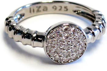 Кольцо из стерлингового серебра с паве и CZ-кольцом Liza Schwartz