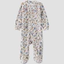 Baby Girl Carter's Organic Cotton Floral Sleep & Play Pajamas Little Planet