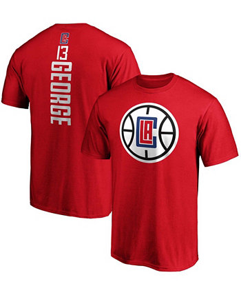 Мужская футболка большого и высокого роста Paul George Red LA Clippers Team Playmaker Name and Number Fanatics