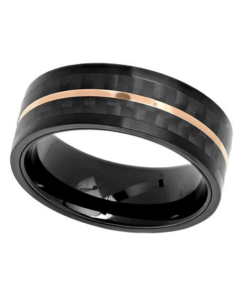 Современное мужское двухцветное обручальное кольцо из нержавеющей стали Macy's C&C Jewelry
