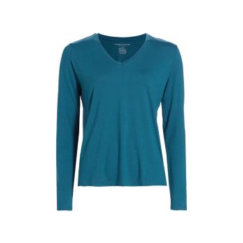 Soft Touch V-Neck Pullover Tee Majestic Filatures