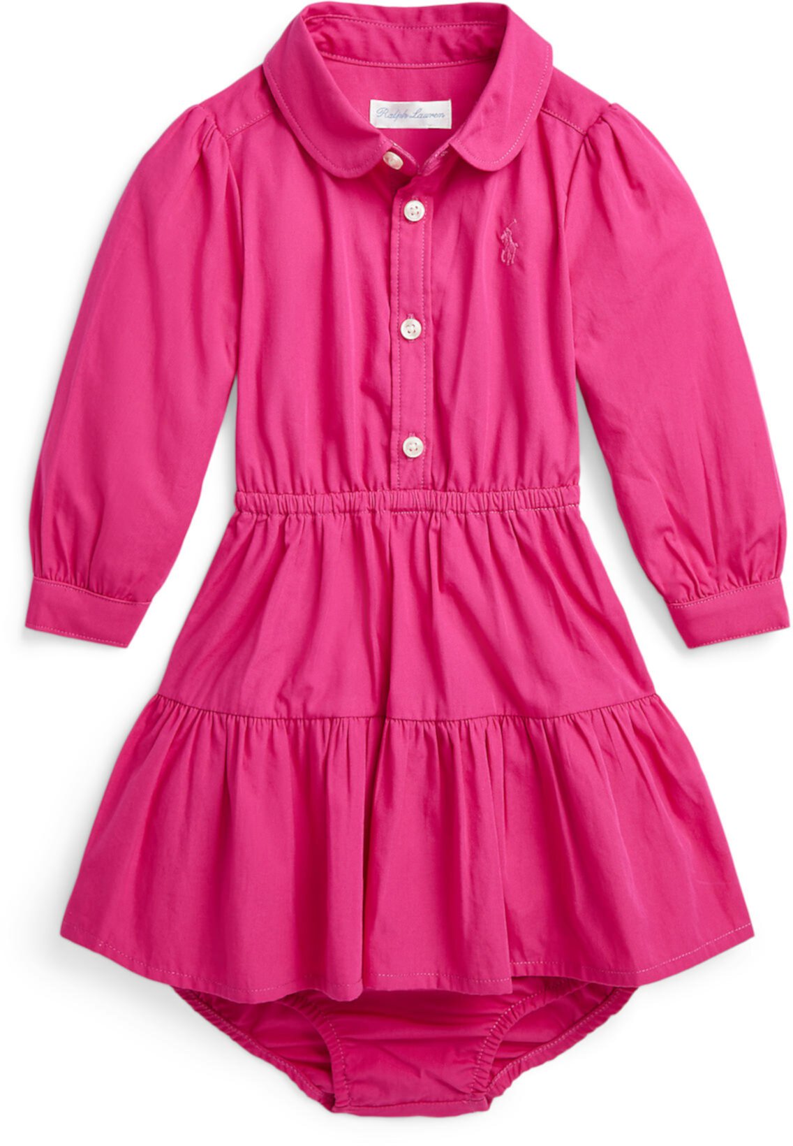 Многоярусное хлопковое платье-рубашка и шаровары (для младенцев) Polo Ralph Lauren