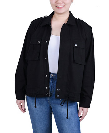 Женская саржевая куртка с длинными рукавами NY Collection