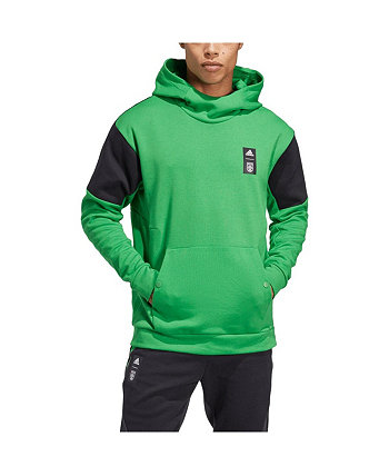 Мужская зеленая толстовка с капюшоном Austin FC 2023 Player Travel Pullover Adidas