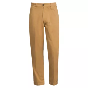 Cotton Flat-Front Chino Pants Drake's