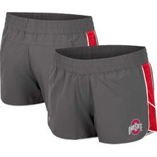 Women's Colosseum Gray Ohio State Buckeyes Pull The Switch Running Shorts Colosseum