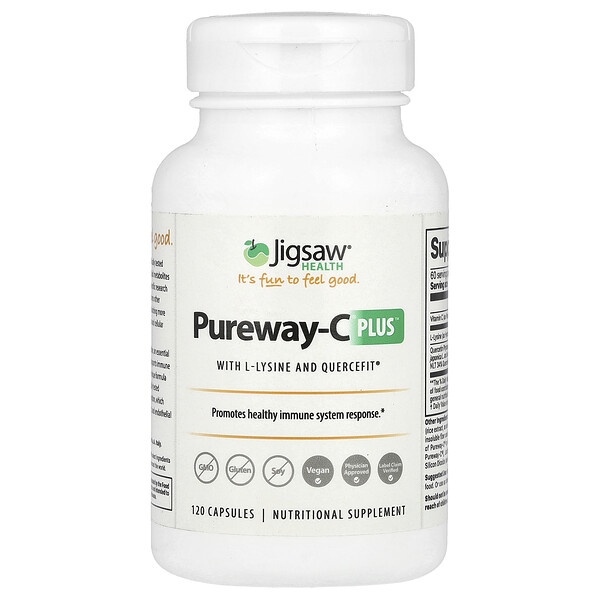 Pureway-C Plus с L-Лизином и Quercefit - 120 капсул - Jigsaw Health Jigsaw Health