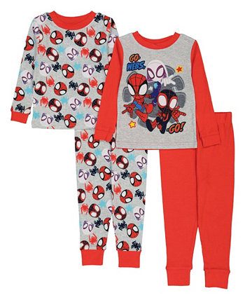 Пижамы Человека-паука для малышей, комплект из 4 предметов Spider-Man