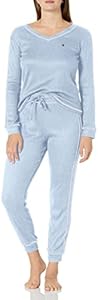 Tommy Hilfiger Women's Waffle-knit Long Sleeve Jogger Pajama Set Tommy Hilfiger