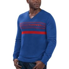 Men's Starter Royal New York Giants Legacy Collection V-Neck Pullover Sweater Starter