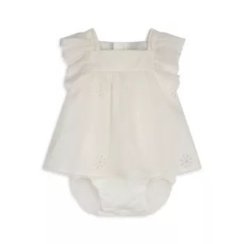 Платье с рюшами и отделкой проушинами для маленьких девочек и amp; Комплект шароваров Chloe