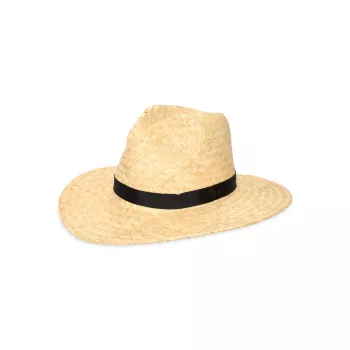 Соломенная шляпа-федора из рафии Polo Ralph Lauren
