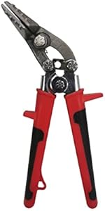 16-178 3in. Straight Jaw Sheet Metal Hand Seamer, Sheet Metal Bender Tools for Flattening Metal, Red/Black Zeluga