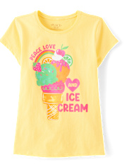 Girls Ice Cream Graphic Tee The Children`s Place