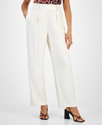 Женские плиссированные брюки со средней посадкой и удлиненной окантовкой, созданные для Macy's Bar III