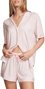 Victoria's Secret Modal Pajama Set, Short Sleeve Button Down Shirt and Shorts, Sleepwear for Women (XS-XXL) Victoria"s Secret