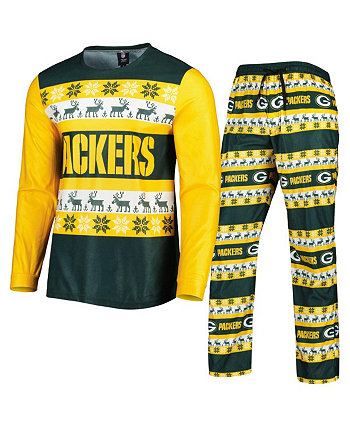 Мужской зеленый пижамный комплект Green Bay Packers Team Ugly FOCO