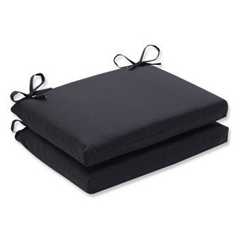 Подушки сиденья Fresco Black Squared Corners, набор из 2 шт. Pillow Perfect