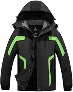 Wantdo Men's Mountain Waterproof Ski Jacket Warm Winter Snowboarding Jacket Snow Rain Coat Wantdo