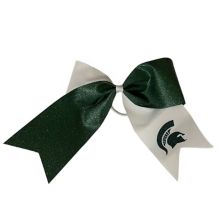 Michigan State Spartans Jumbo Glitter Bow with Ponytail Holder Unbranded