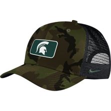 Men's Nike Camo/Black Michigan State Spartans Classic99 Trucker Snapback Hat Nitro USA