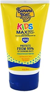 Banana Boat Kids Max Protect & Play Broad Spectrum Sunscreen SPF 100 4 oz (Pack of 6) Banana Boat