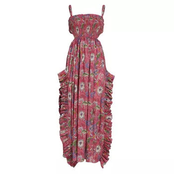 Margo Floral Ruffled Maxi Dress CAROLINE CONSTAS