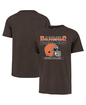 Мужская коричневая рваная футболка Cleveland Browns Big and Tall Time Lock Franklin '47 Brand