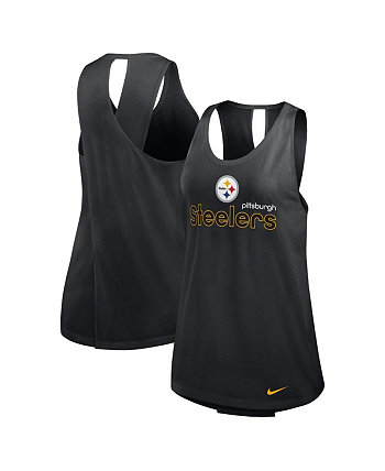 Женская черная майка Pittsburgh Steelers больших размеров от Nike с технологией Dri-FIT Nike