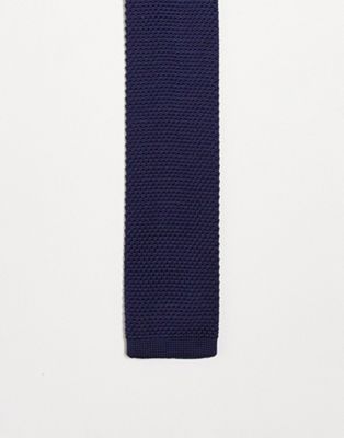 Темно-синий вязаный галстук Twisted Tailor Twisted Tailor