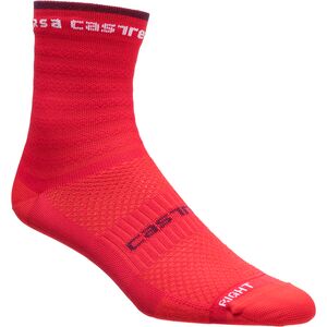 Чулки Castelli Rosso Corsa 11 с компрессионным бандажом и влагоотводящей тканью Castelli