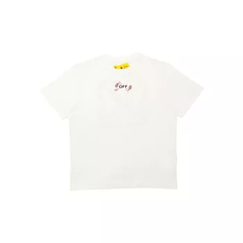 Little Girl's &amp; Girl's Logo Bandana T-Shirt Off-White