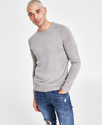 Мужской текстурированный свитер с круглым вырезом обычного кроя, созданный для Macy's I.N.C. International Concepts