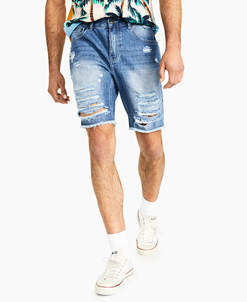 Мужские рваные джинсовые шорты светлой стирки, созданные для Macy's INC International Concepts