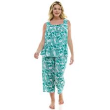 Plus Size Croft & Barrow® Pajama Tank Top & Pajama Capri Pants Sleep Set Croft & Barrow