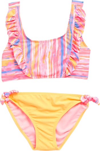 Stripe Ruffled 2-Piece Swimsuit Kensie Girl
