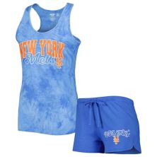 Women's Concepts Sport Royal New York Mets Billboard Racerback Tank Top & Shorts Sleep Set Unbranded