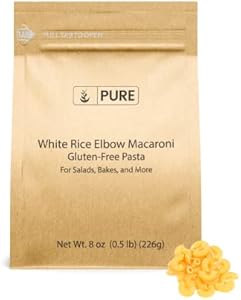 Pure Original Ingredients White Rice Elbow Macaroni (8 oz) Wholegrain Pasta, Non-GMO & Gluten Free Pure Original Ingredients