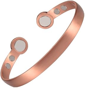 Copper Bracelets Brazaletes for Women, Adjustable Cuff Bangles, Cross Copper Magnetic Bracelet for Men EnerCoppeX