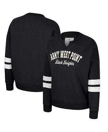 Женский черный рваный пуловер с капюшоном Army Black Knights Perfect Date с вырезом и вырезом Colosseum