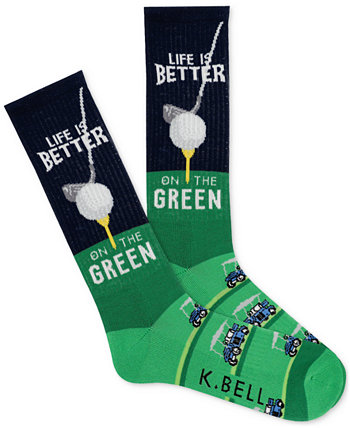 Мужская жизнь лучше в зеленых носках K. Bell Socks