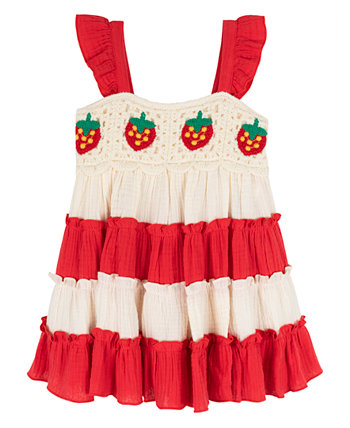 Baby Girl Strawberry Crochet Dress Rare Editions