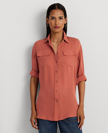 Женская рубашка из крепдешина Ralph Lauren
