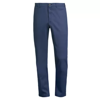 Stretch Flat-Front Trousers Canali