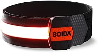 BOIDA LED Reflective Band 1pcs - High Visibility Gear for Running,Bike, Camping, Walking & Cycling | USB Rechargeable | Safer Than a Reflective Vest | Orange,Orange,Green,White Bubo