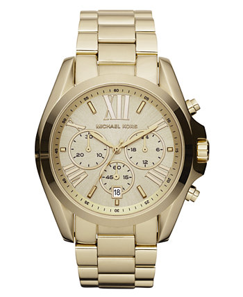 Женские часы-хронограф Bradshaw с золотым браслетом из нержавеющей стали 43 мм MK5605 Michael Kors