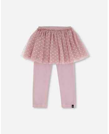 Baby Girls Baby Leggings With Tulle Skirt Lilac Deux par Deux